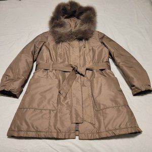 SJ SJ Fur Trimmed Hooded Parka Size M